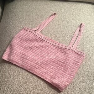 Zara Blush Pink Knit Crop Top